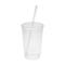 Trinkbecher "Vital", 500 ml mit Deckel und Strohhalm