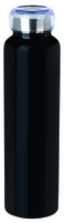 Schwarze Edelstahl-Thermosflasche 750 ml mit doppelwandiger Vakuum-Isolierung glänzend lackiert