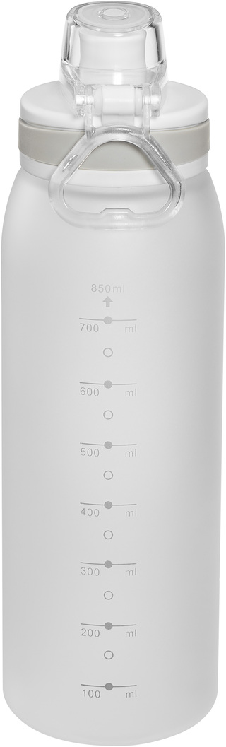 Stylische Tritantrinkflasche mit großen 900ml Inhalt mit Trinkskala und Siebeinsatz