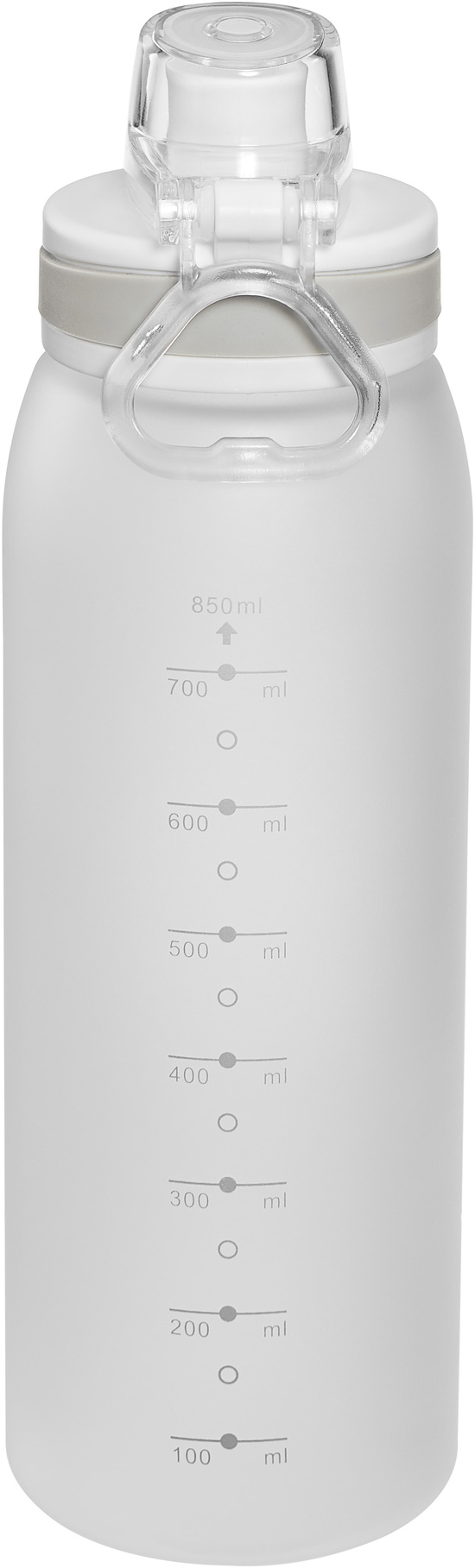 Stylische Tritantrinkflasche mit großen 900ml Inhalt mit Trinkskala und Siebeinsatz