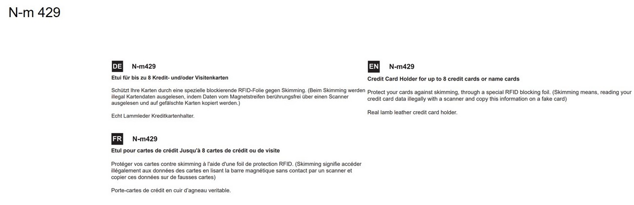 RFID Lederetui
