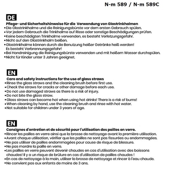 2er-Set farbige Halme + Bürste