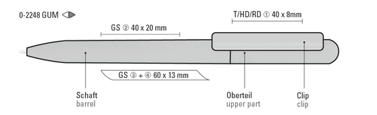 RECYCLED PET PEN CHANGE GUM
