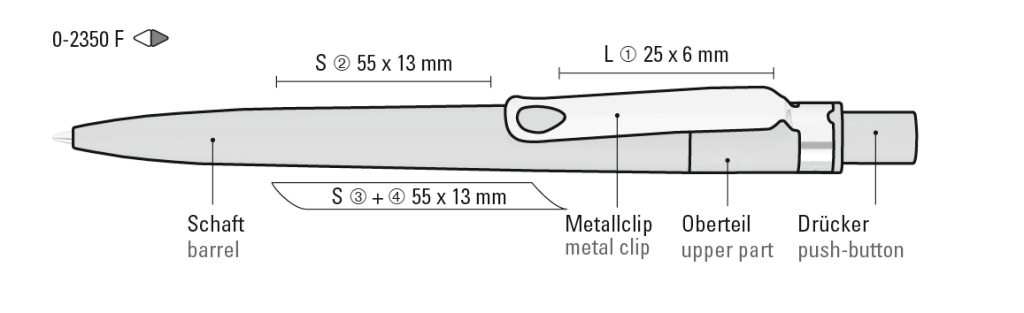 RECYCLED PET PEN CORE F