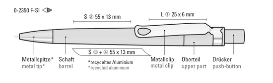 RECYCLED PET PEN CORE F SI