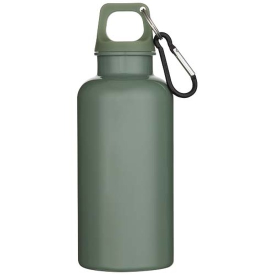 Oregon 400 ml einfarbige RS-zertifizierte Trinkflasche aus recyceltem Kunststoff mit Karabinerhaken