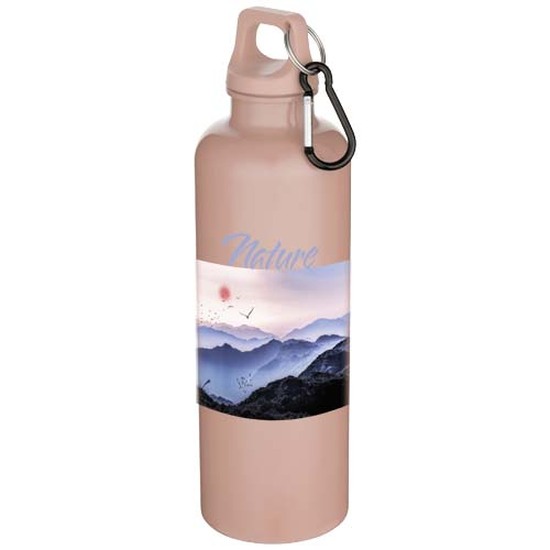 Oregon 750 ml einfarbige RS-zertifizierte Wasserflasche aus recyceltem Kunststoff mit Karabinerhaken