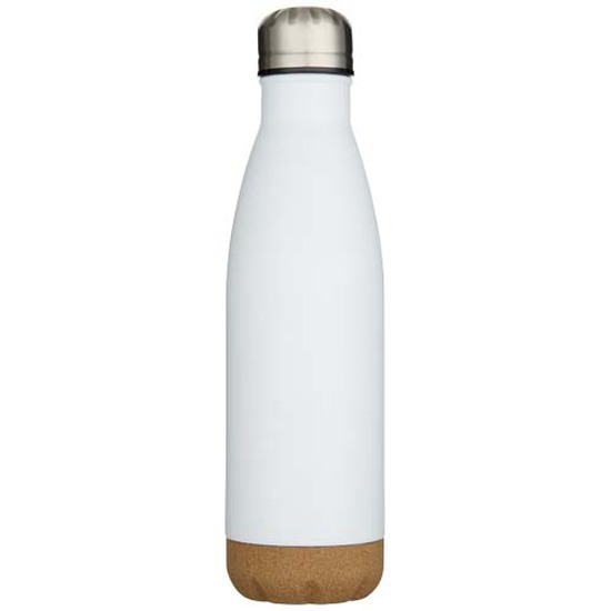 Cove 500 ml doppelwandige, vakuumisolierte Trinkflasche aus Edelstahl mit Korkdetails