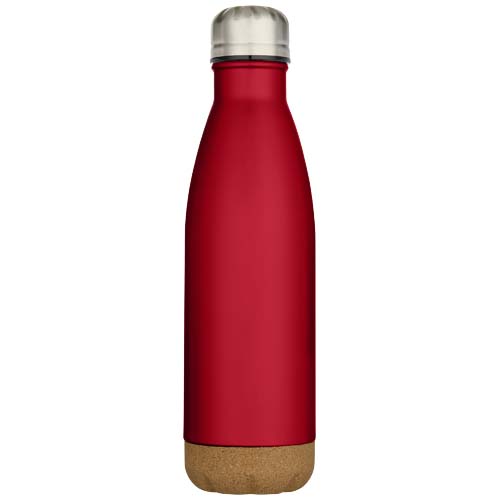 Cove 500 ml doppelwandige, vakuumisolierte Trinkflasche aus Edelstahl mit Korkdetails
