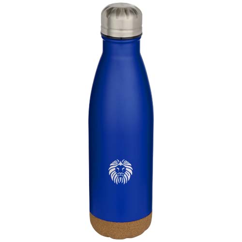 Cove 500 ml doppelwandige, vakuumisolierte Trinkflasche aus Edelstahl mit Korkdetails