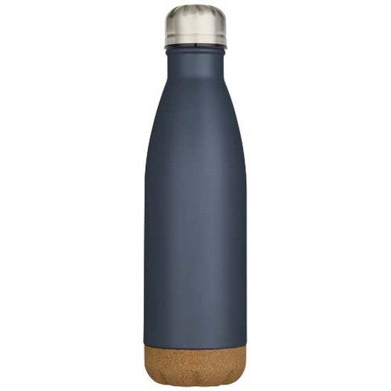 Cove 500 ml doppelwandige, vakuumisolierte Trinkflasche aus Edelstahl mit Korkdetails
