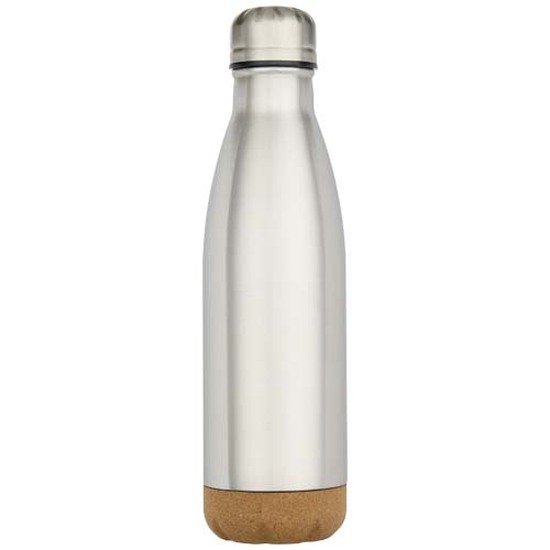Cove 500 ml doppelwandige, vakuumisolierte Trinkflasche aus Edelstahl mit Korkdetails