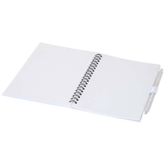 Niove Softcover Notizbuch aus recyceltem Kunststoff mit Kugelschreiber (blaue Mine)