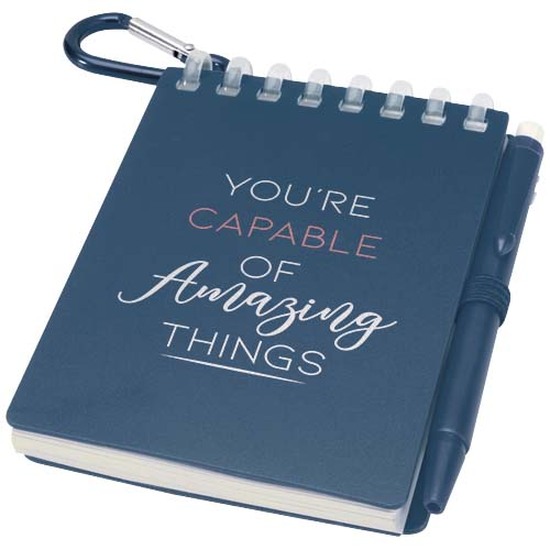 Lig Mini Recyceltes Outdoor-Softcover Notizbuch und Kugelschreiber Set (schwarze Mine)