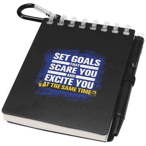 Lig Mini Recyceltes Outdoor-Softcover Notizbuch und Kugelschreiber Set (schwarze Mine)