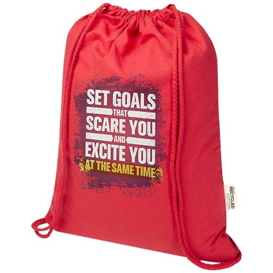 Peru Blend 180 g/m² Sportbeutel aus GRS recycelter Baumwolle 5L