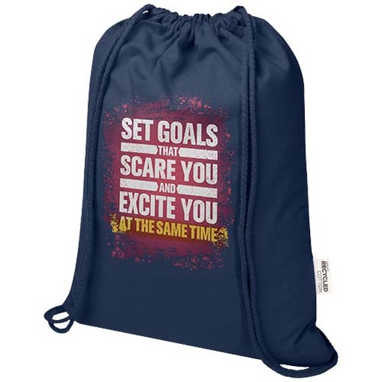 Peru Blend 180 g/m² Sportbeutel aus GRS recycelter Baumwolle 5L