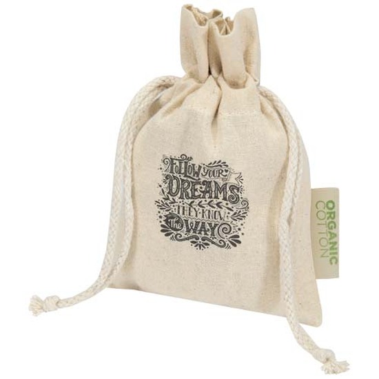 Odisha 140 g/m² OCS Bio-Geschenktasche – 15 × 10 cm