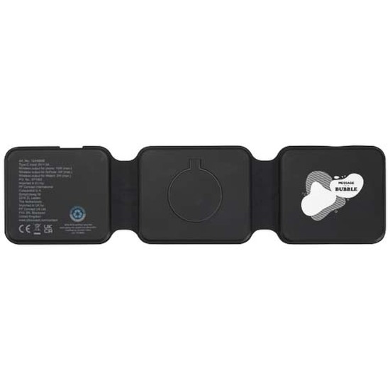 Armus 15 W 3-in-1 zusammenklappbares kabelloses Ladegerät aus recyceltem Kunststoff