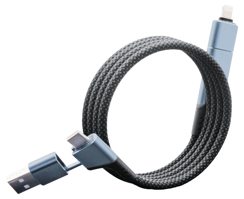 C52 100W 4-in-1 Ladekabel aus rPET