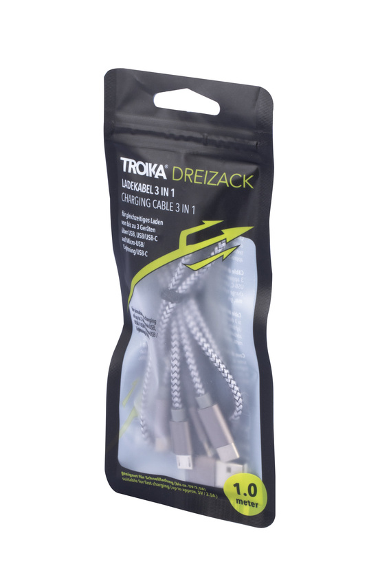TROIKA Ladekabel TROIKA DREIZACK