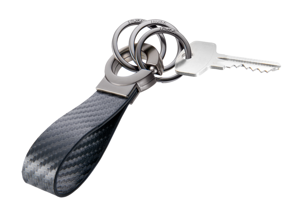 TROIKA Schlüsselanhänger KEY-CLICK CARBON