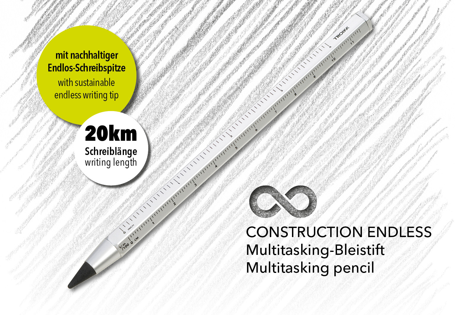 TROIKA Multitasking-Bleistift CONSTRUCTION ENDLESS