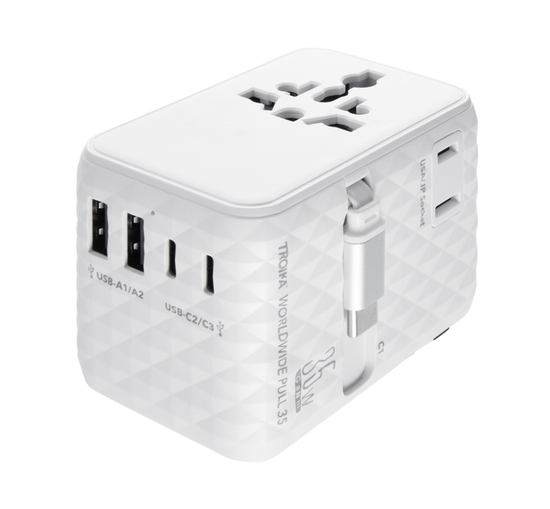TROIKA Reiseadapter WORLDWIDE PULL 35