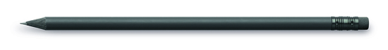 Design Bleistift mit Radiertip Schwarz
