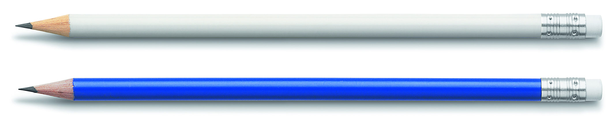 Bleistifte weiss oder blau mit Radiertip