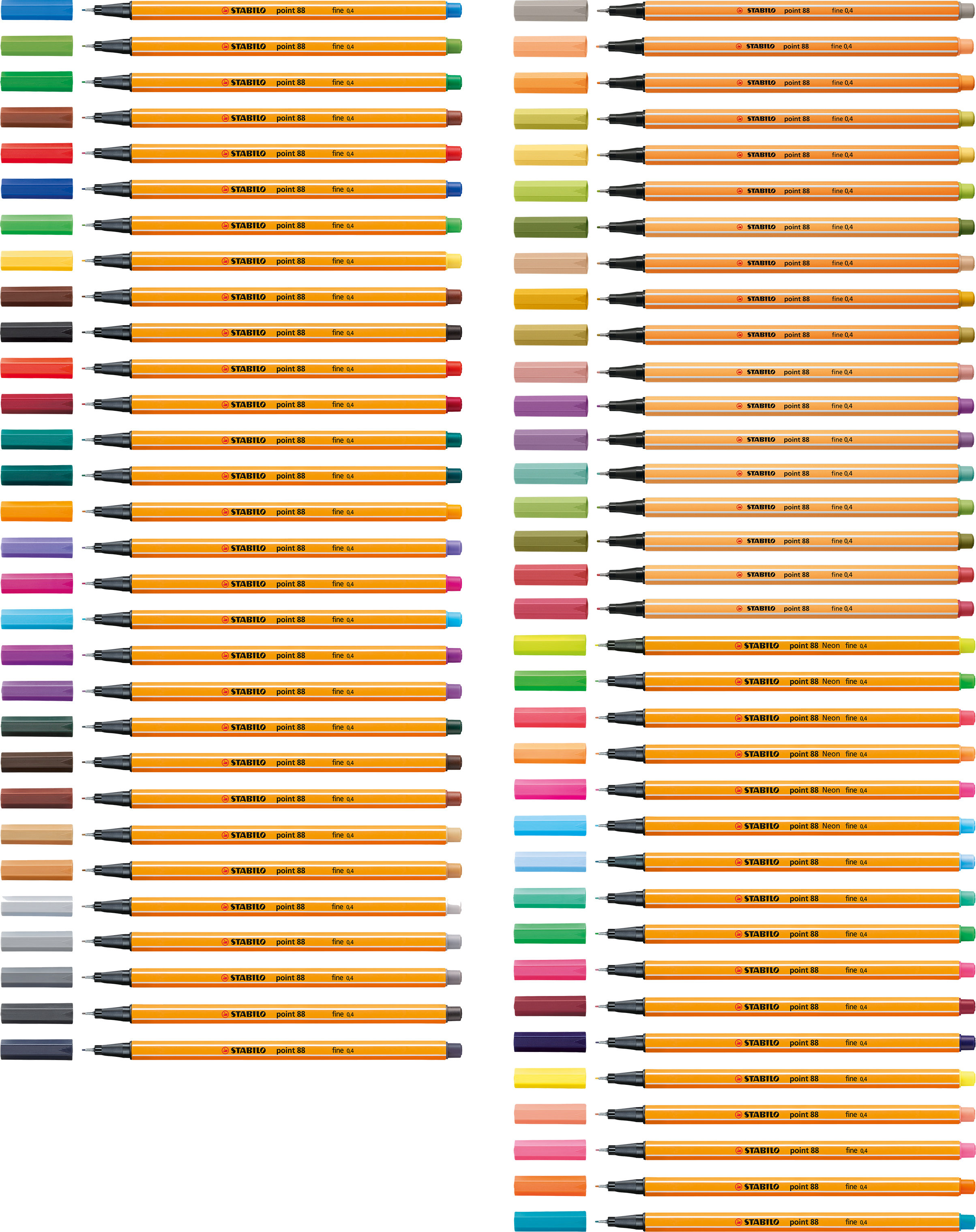 STABILO point 88 Click Set für 10 Fineliner