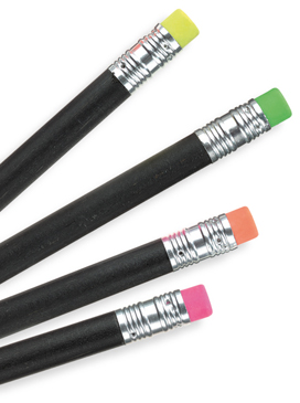 STABILO Grafitstift schwarz mit Radiergummi