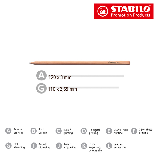 STABILO Grafitstift 6-kant natur