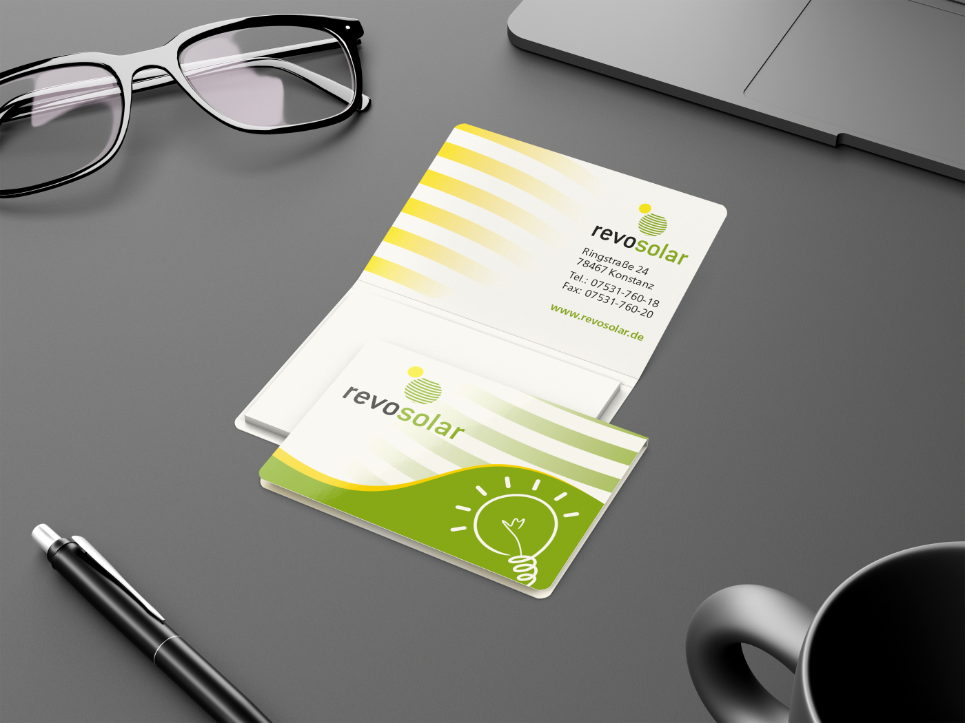 Haftnotizblock Memo-Card RECYCLING Format klein Naturkarton-Umschlag