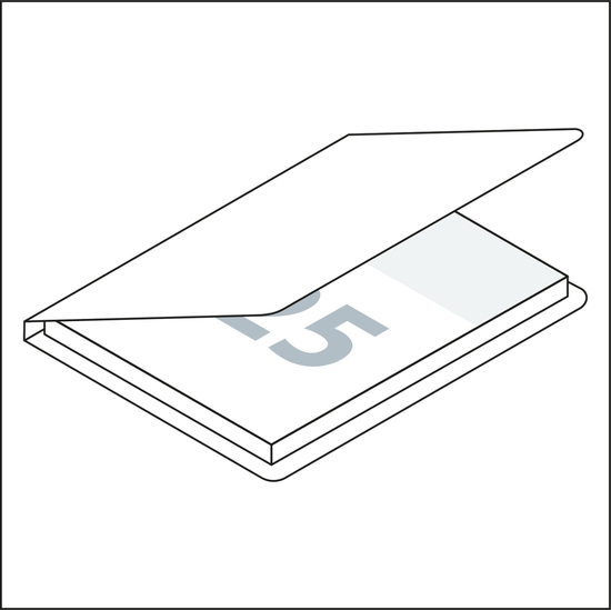 Haftnotizblock Memo-Card RECYCLING Format klein Naturkarton-Umschlag