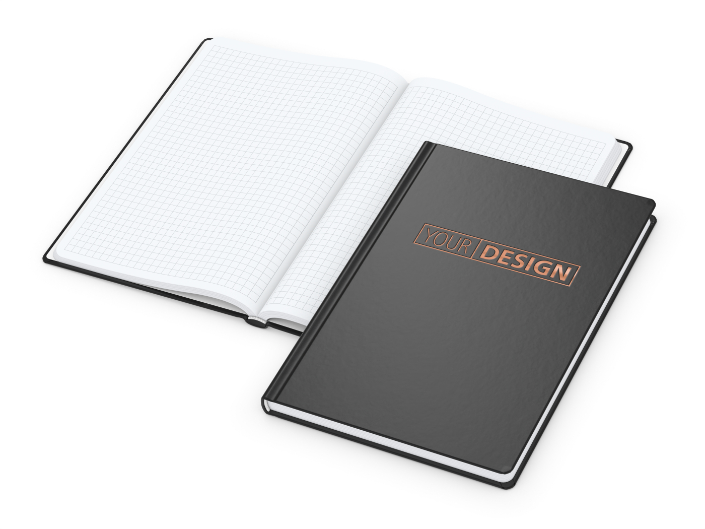 Notizbuch Hardcover Easy-Book Vollkaro A5, Kupferprägung inkl.