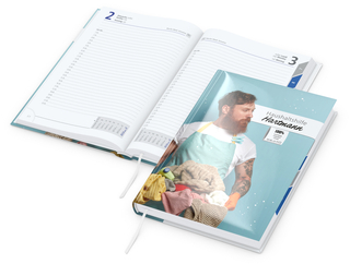 Tageskalender Manager Monatsregister Mo.–So. je 1 Seite Papier-Hardcover, Einband-Oberfläche glänzend