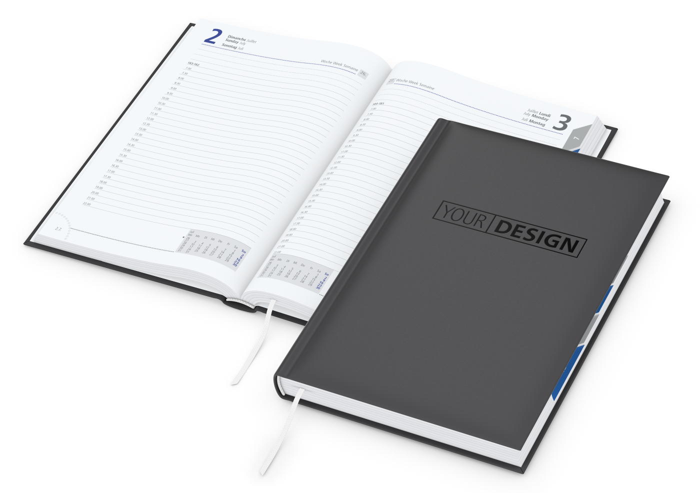 Buchkalender Manager Register Bestseller inkl. Prägung