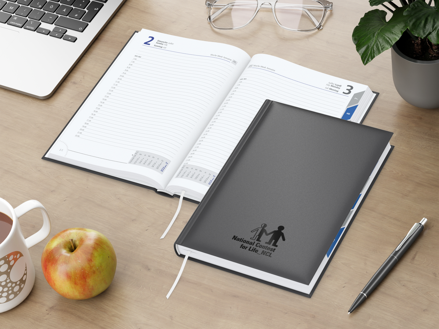 Buchkalender Manager Register Bestseller inkl. Prägung