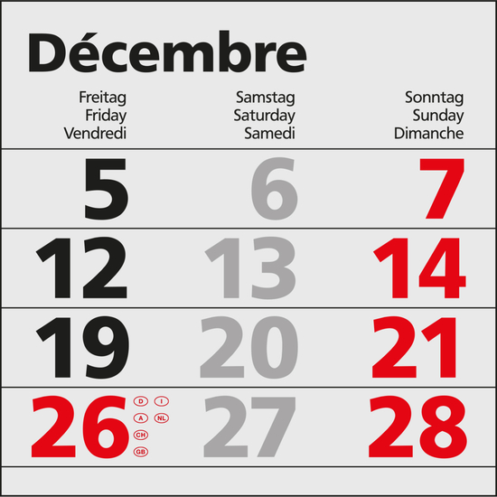 3-Monatskalender Einblatt Primus 3 Post A EXPRESS mit Jahresübersicht