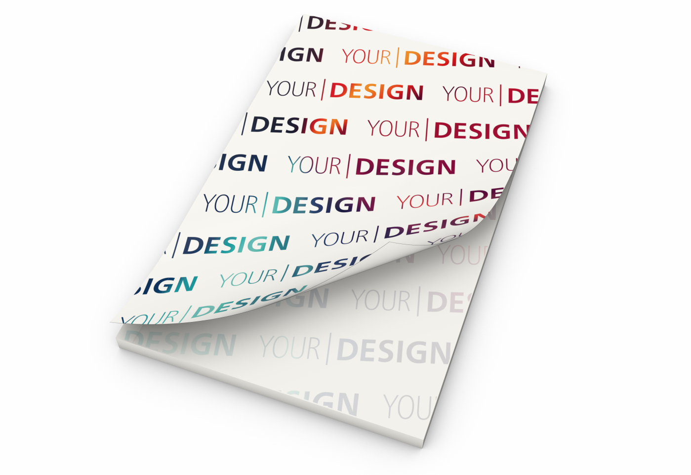 Schreibblock Cover RECYCLING Seiten/Deckblatt individuell gestaltbar, Format/Blattanzahl/Lochung DIN A5 / 100 Blatt / ohne