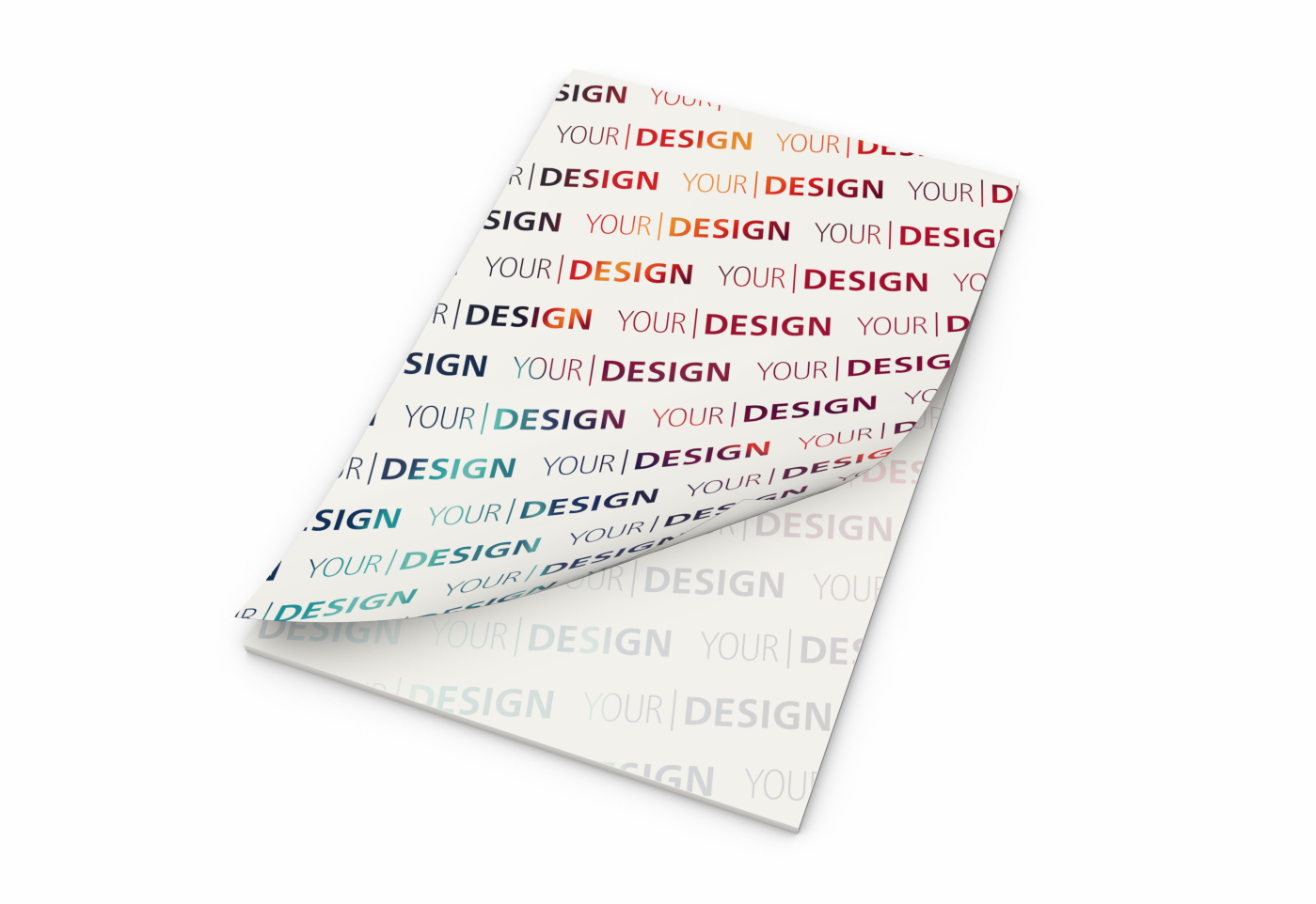 Schreibblock Cover RECYCLING Seiten/Deckblatt individuell gestaltbar, Format/Blattanzahl/Lochung DIN A4 / 50 Blatt / 2-fach