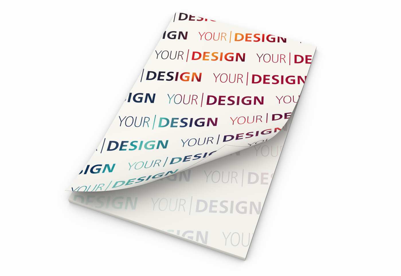 Schreibblock Cover RECYCLING Seiten/Deckblatt individuell gestaltbar, Format/Blattanzahl/Lochung DIN A5 / 50 Blatt / ohne