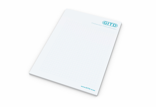 Schreibblock EXPRESS 50 Seiten individuell gestaltbar, Papierformat/Abheftlochung DIN A5 / ohne