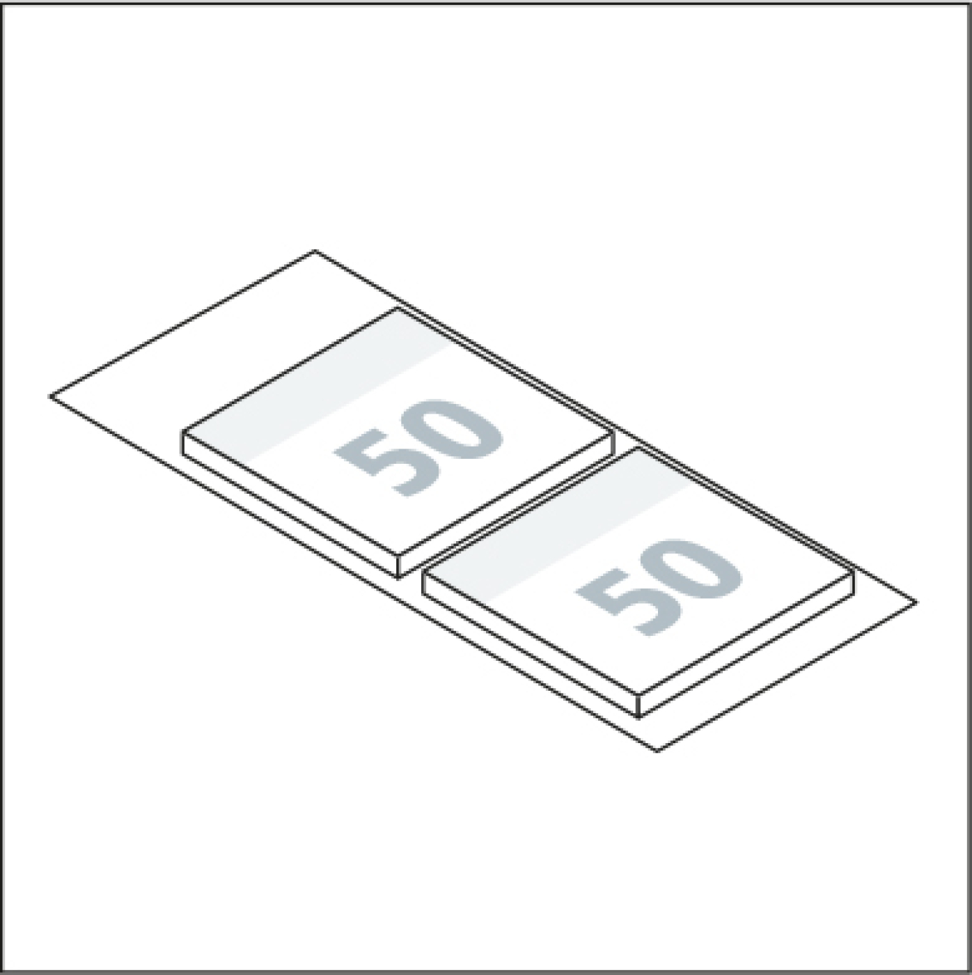 Haftnotiz-Karte Note-Card 2 Haftnotizblöcke 72 × 72 mm Trägerkarte, Haftzettel-Gestaltung weiß