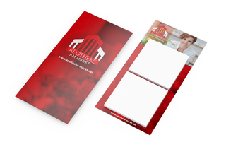 Haftnotiz-Karte Note-Card 2 Haftnotizblöcke 72 × 72 mm Trägerkarte, Haftzettel-Gestaltung weiß