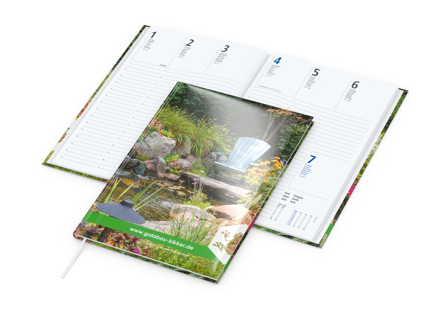 Wochenkalender Media 175 × 245 mm Papier-Hardcover, Einband-Oberfläche glänzend