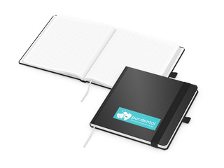Notizbuch Hardcover Square-Book quadratisch 170 × 170 mm, Siebdruck-Digital inkl.