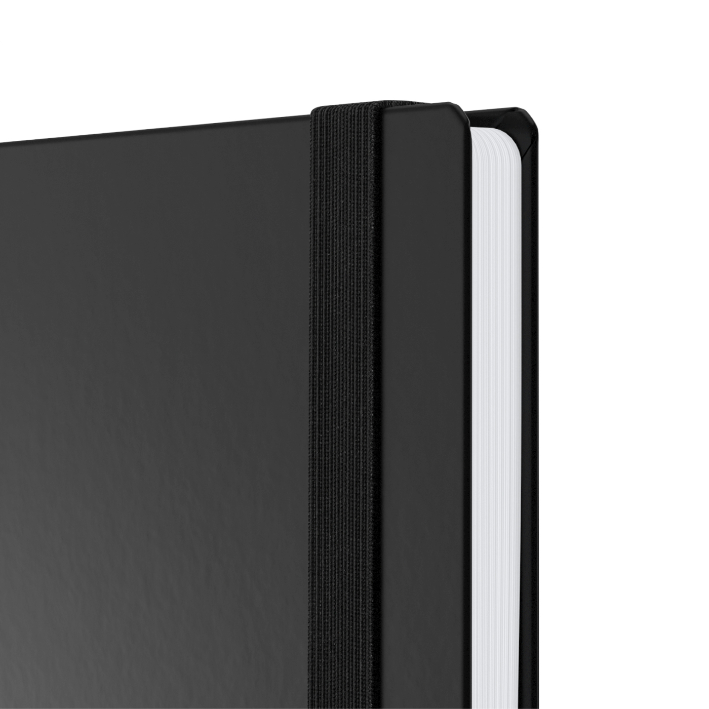 Notizbuch Hardcover Easy-Book Vollkaro Gummiband schmal A5, Silberprägung inkl.