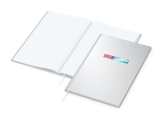 Notizbuch Memo-Book Umfang klein Hardcover matt-farbig, DIN A4, Lineatur Punktraster